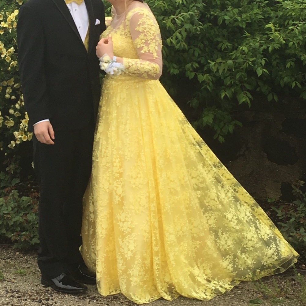 Yellow prom dress